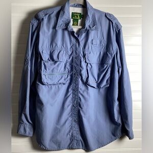 Cabelas Guidewear Shirt Mens Medium Blue
Button-Down Nylon Vented Fishing Safari